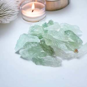 Rough Raw Crystals: Green Amethyst (prasiolite)