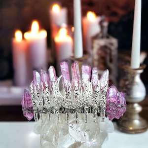 Crystal Crowns And Head Bands: Aura Quartz Crystal Crowns