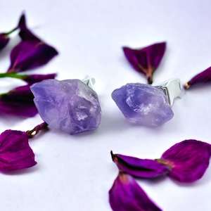 Key Rings: Amethyst Flowers Car Vent Crystals.