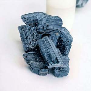 White Sage Smudge Supplies: Black Tourmaline Rough