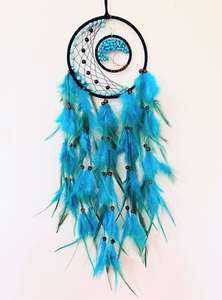 Turquoise Dream Catcher with Tree.