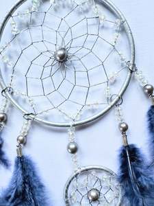 Dream Catchers: Silver & Blue Dreamcatcher