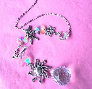 Sun Catchers: Iridescent Triple Goddess Moon Suncatcher.