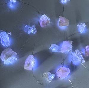 Crystal Fairy Lights Rose Quartz & Clear Quartz 3M