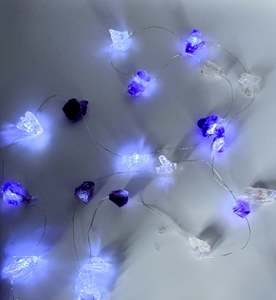 Crystal Fairy Lights Clear Quartz & Amethyst 3M