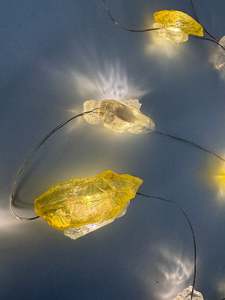 Crystal Fairy Lights Clear Quartz & Yellow Aura Quartz 3M