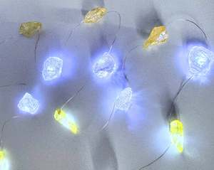 Usb Light Bases: Yellow Aura Quartz & Clear Quartz 2M Cool.