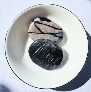 Tumbled Polished Stones: Net Jasper Palm Stone