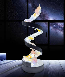 Crystal Spiral Lamp “Helia Bloom”