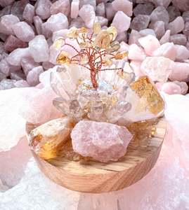 Goddess Recommendations: Citrine & Rose Quartz Cluster Lamp /LG