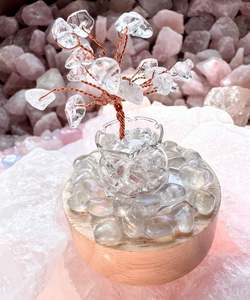 Crystal Cluster Lamps: Clear Quartz Tree & Aura Quartz Crystal Cluster Lamp/SM