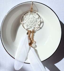 Dream Catcher Feather Earrings