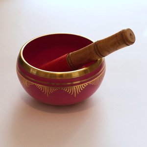 Tibetan Singing Bowl - Flower of Life Pink 12cm