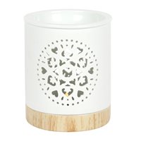 Aromatherapy: White Mandala Cut Out Oil Burner