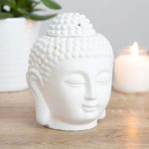 Aromatherapy: White Buddha Head Oil Burner