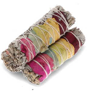 Smudge Sticks: SMUDGE STICK - Rose Petals Sage 10cm