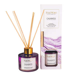 Calmness Lavender Reed Diffuser with Amethyst Crystal Energy