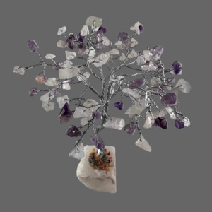 Gem Trees: Amethyst and Rose Quartz Gem Tree