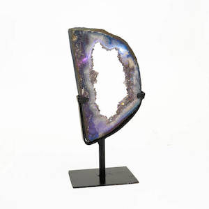 Aura Coated Amethyst Slab