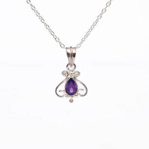 Amethyst Silver Pendant