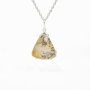 Silver Pendants: Faceted Dendrite Pendant - Silver