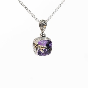 Silver Pendants: Amethyst Pendant- Silver