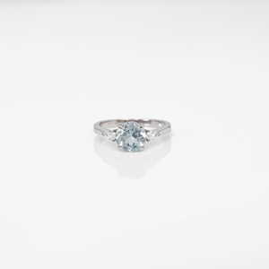 Aquamarine Silver Ring