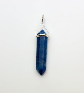 Aventurine: Blue Aventurine Double Point Pendant