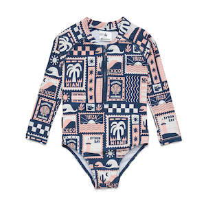 LONG SLEEVE SWIMSUIT Blush Postcards