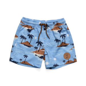 Board Shorts Blue Lost Island