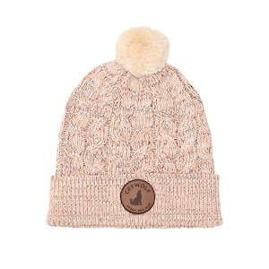 Pom Pom Beanie Blush Speckle