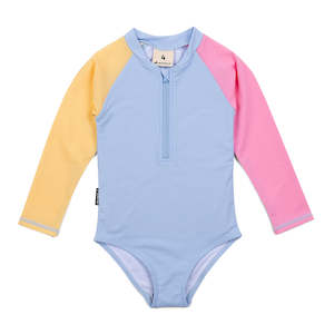 LONG SLEEVE SWIMSUIT Pop Colourblock
