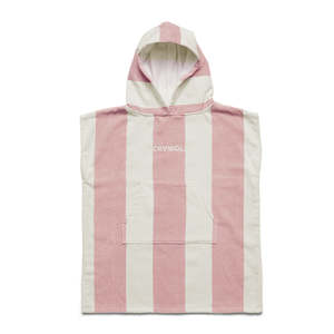 Core: HOODED TOWEL Blush Stripe