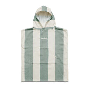 Core: HOODED TOWEL Moss Stripe