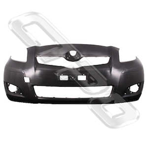 Toyota Echo Platz Vitz Yaris 1999: 8116290-10CF - FRONT BUMPER - MAT/DARK GREY - CERTIFIED - TO SUIT TOYOTA VITZ/YARIS H/B 2008- F/LIFT