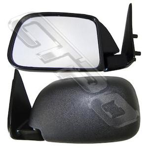 8125016-3  - DOOR MIRROR - L/H - BLACK - CORNER MOUNT - TO SUIT TOYOTA HILUX 2WD/4WD 1989-