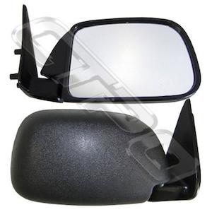 8125016-4  - DOOR MIRROR - R/H - BLACK - CORNER MOUNT - TO SUIT TOYOTA HILUX 2WD/4WD 1989-
