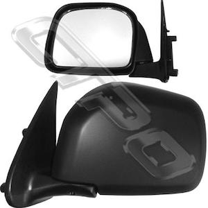 Toyota Hilux 1999 2004: 8127016-57G  - MIRROR - CNR MOUNTED - MANUAL - L/H - BLK - TO SUIT TOYOTA HILUX 4WD 1999-01