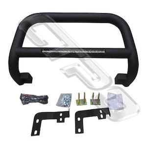 Toyota Hilux 2005: 8128190-76  - FRONT NUDGE BAR - WITH SINGLE LED BAR - BLACK - TO SUIT TOYOTA HILUX 2005-15