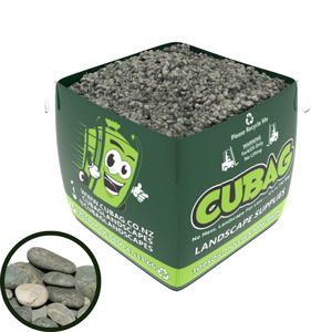 Except Topsoil 800kg: River Stones Medium 800kg Bulk Bag
