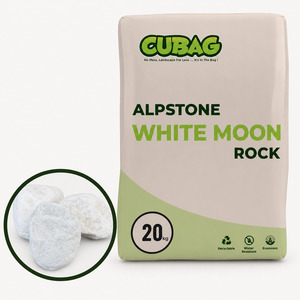 Alpstone White Moon Rock 20kg Bag - 100-200mm Large White Stones