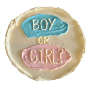 Simple Gender Reveal Cake 宝宝性别揭晓蛋糕