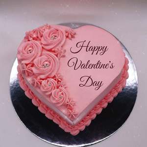 Pink Means I Love You Heart Cake 粉红知己心型蛋糕