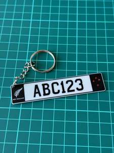 Custom NZ License Plate Keychain (Standard Black)
