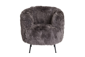 Sheepskin Chair – NZ Long Wool Smoke Grey