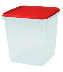 Prepping storers 4.4L - 184 x 184 x 194mm - Red lid