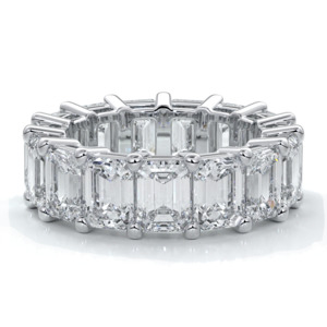 Emerald cut eternity band.