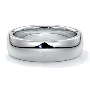 Wedding.atom: Men's band half round - Platinum