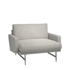 Lissoni Lounge Chair - 90cm Matt Steel