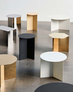 Coffee Side Tables: Slit table Round - Ø45 x H35.5 cm